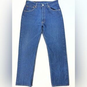 Levis 501’s  Mens 34x33 Blue Straight Leg Regular Fit Medium Wash 30x29 D-2
